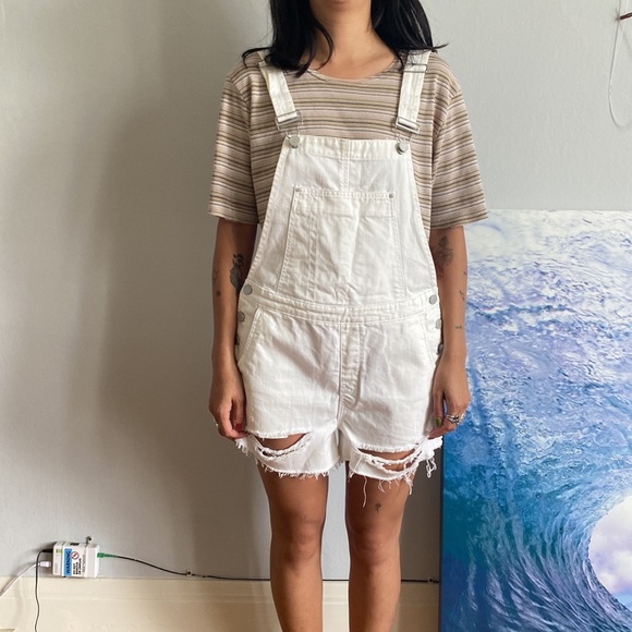 blank nyc white short overalls - Picture 9 of 10